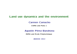 Land use dynamics and the environment