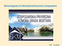 Some Aspects of International Economic Cooperation