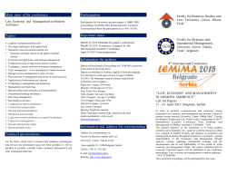Main topic of the conference Topics Technical presentations