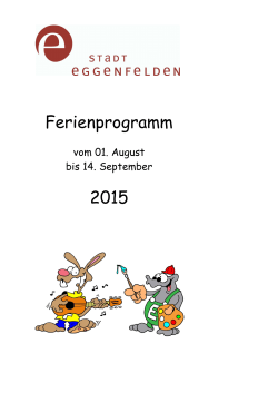 Ferienprogramm 2015