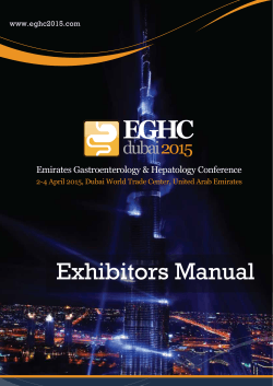 Exhibitors Manual - Emirates Gastroenterology & Hepatology