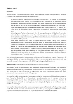 Rapport moral - Ãglise Protestante Unie Argenteuil AsniÃ¨res Bois