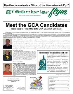 May 2015 - Greenbriar Community