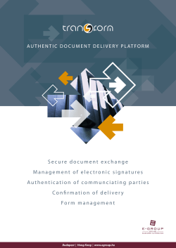 Secure document exchange Management of electronic - E