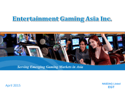 Presentation - Entertainment Gaming Asia