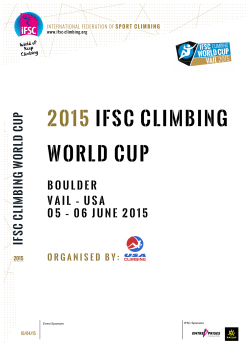 2015 IFSC CLIMBING WORLD CUP - EGroupware@ifsc