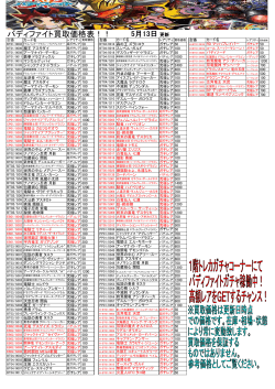 ããã£ãã¡ã¤ãè²·åä¾¡æ ¼è¡¨ï¼ï¼