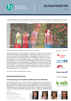 schaufenster - Einzelhandels- und Dienstleistungsverband Krefeld