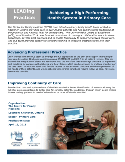 LEADing Practice Profile - eHealth Centre of Excellence
