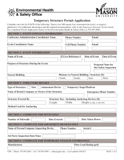 Temporary Structure Permit Application