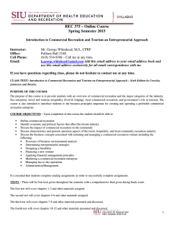 REC 375-950 - SIU - College of Education and Human Services