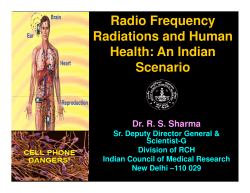 Radio Frequency Radiations and Human Health