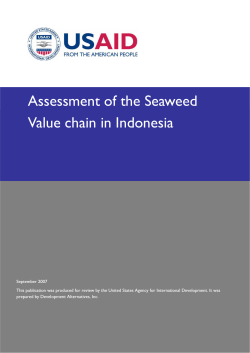 Assessment of the Seaweed Value chain in Indonesia - EI-ADO