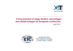 Etendering futures - European International Contractors