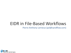 EIDR in File-Based Workflows