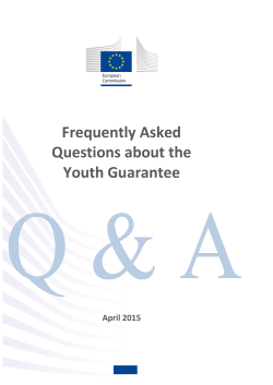 Frequently Asked Questions on the Youth Guarantee