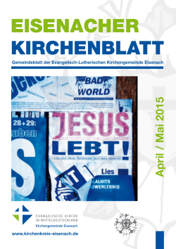 EisEnachEr KirchEnblatt - Evangelischer Kirchenkreis Eisenach