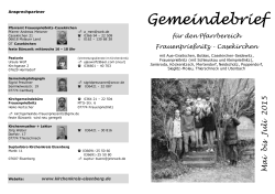 Gemeindebrief Mai bis Juli