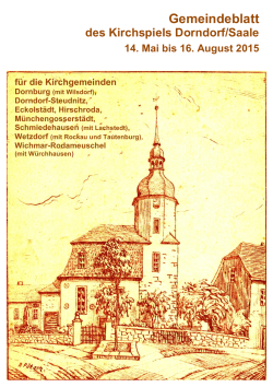Gemeindeblatt ab 14. Mai - Kirchenkreis Eisenberg