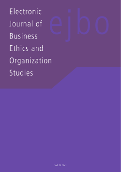 Electronic Journal of Business Ethics and Organization Studies