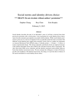 Social norms and identity driven choice