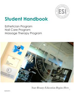2015 Student Handbook - Elaine Sterling Institute