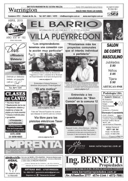 ediciÃ³n Abril 2015 - El Barrio Pueyrredon