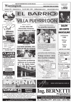 ediciÃ³n Mayo 2015 - El Barrio Pueyrredon