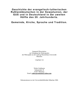 Dissertation von Walter GraÃmann - ELB