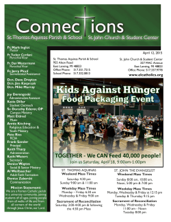 April 12, 2015 - St. Thomas Aquinas Parish and St. John Church