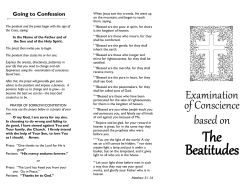 Examination of Conscience Based on the Beatitudes