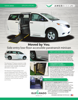 Side entry low-floor accessible paratransit