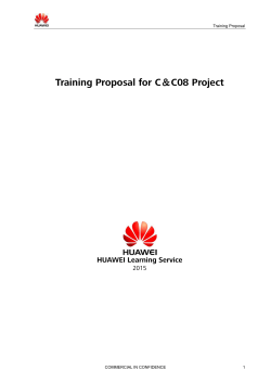 TrainingProposal(CC08) - Huawei Learning Service