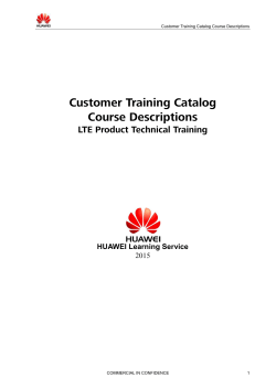 CourseDescriptions(LTE) - Huawei Learning Service