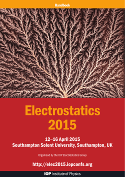 Delegate handbook - Electrostatics 2015