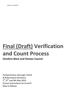 Verification and count process for Parliamentary