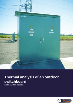 Thermal analysis of an outdoor switchboard