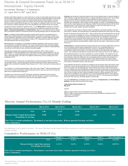 April 2015 Factsheet - Electric and General Investment Fund