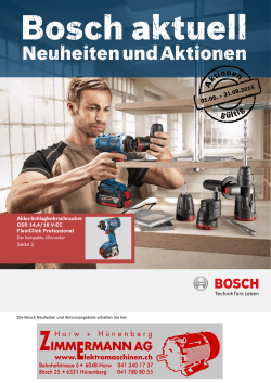 Bosch Neuheiten und Aktionen 2/2015