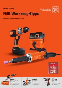FEIN Werkzeug-Tipps - elektrowerkzeuge.ch