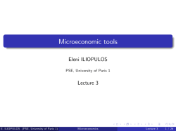 Microeconomic tools - Eleni Iliopulos