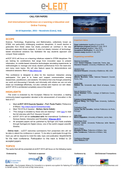 CALL FOR PAPERS 2nd International Conference on