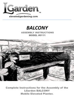 LGarden Balcony Assembly Instruction