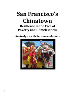 San Francisco`s Chinatown: Resilience in the Face of
