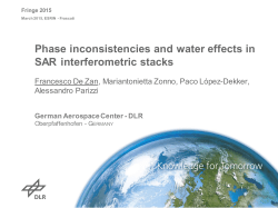 Phase inconsistencies and water effects in SAR - eLib