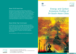 Energy and Carbon Emissions Profiles of 54 South Asian Cities
