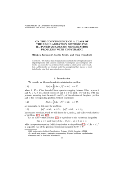 On the Convergence of One Class of the Regularization Methods for