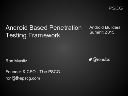 Android Based Penetration Testing Framework