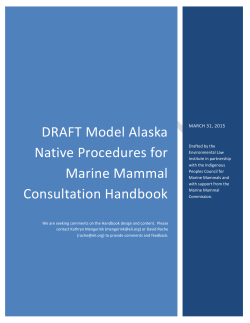 DRAFT Model Alaska Native Procedures for Marine Mammal