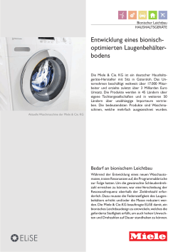 Waschmaschine Bionisch optimierter LaugenbehÃ¤lterboden